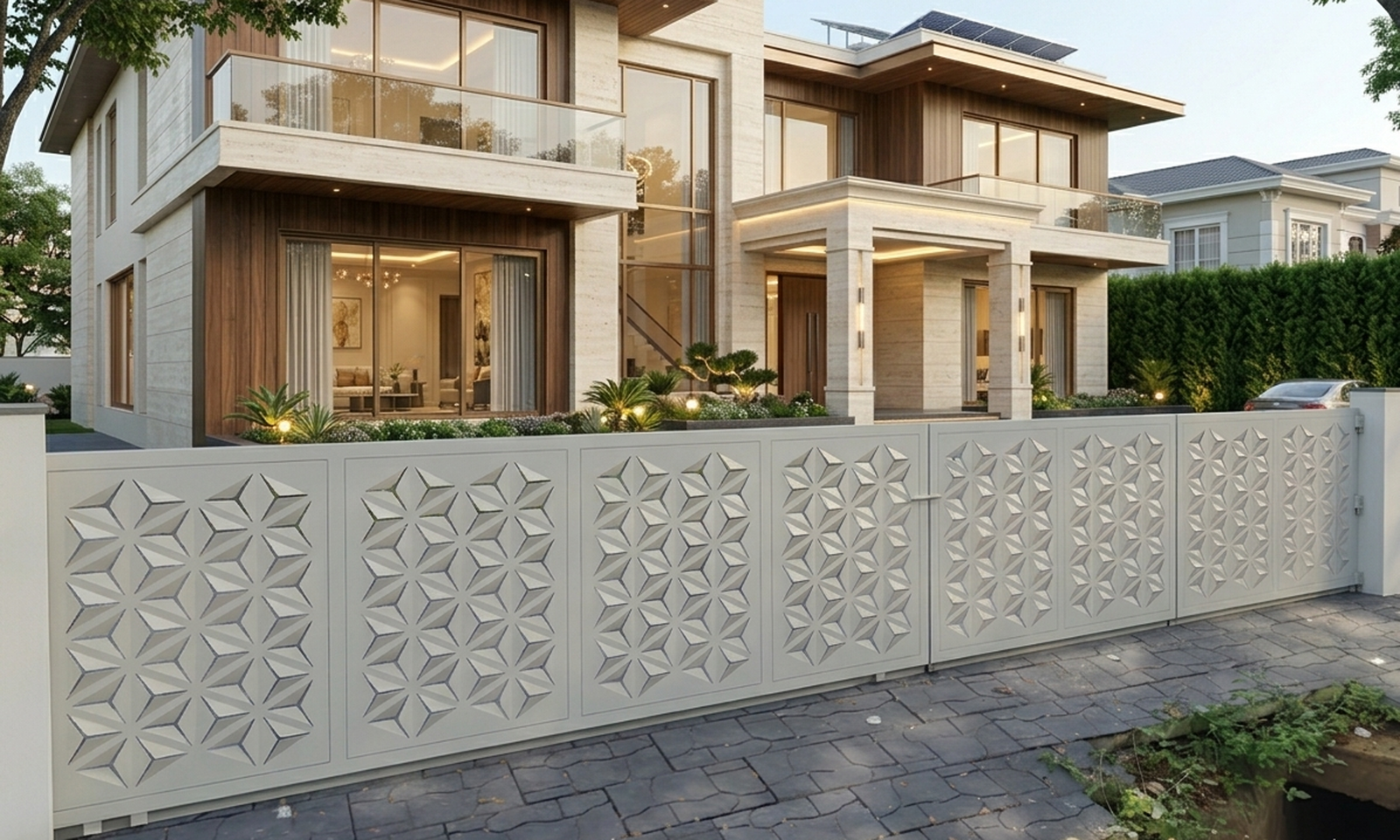 3D Aluminium Sliding Gate