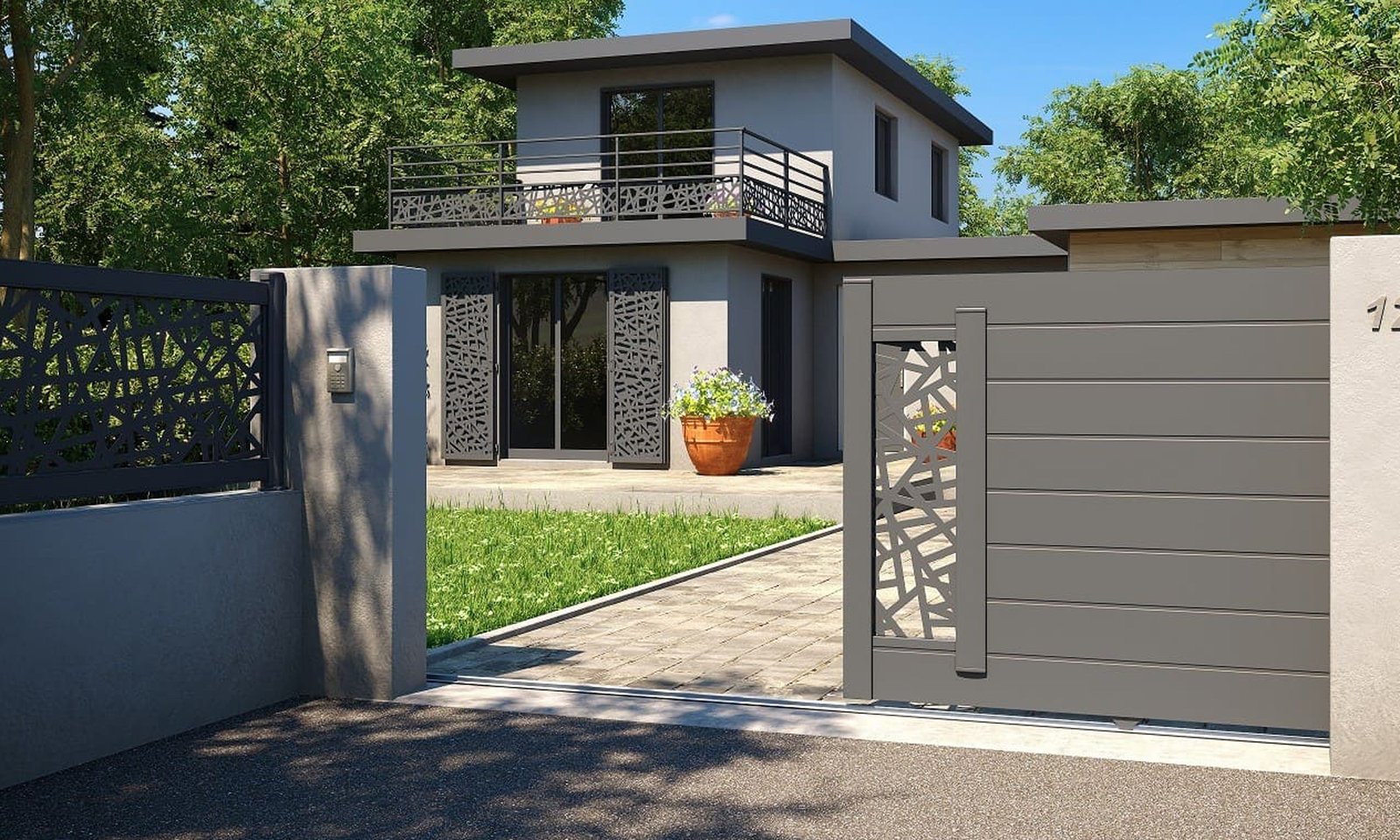 laser Cut Sliding Gate