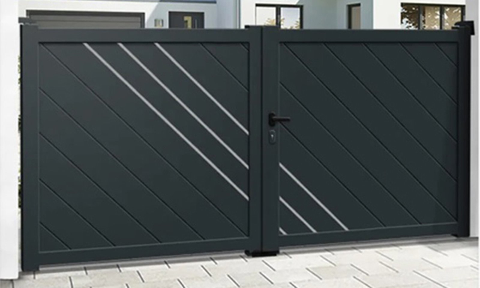 Aluminium tubular Swing GAte